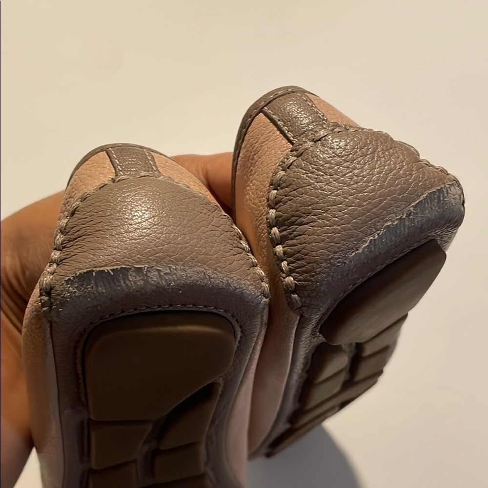 Michael Kors Tan Leather Loafers with Silver Accents - Picture 11 of 13